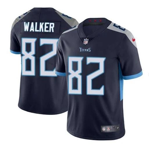 Men Tennessee Titans 82 Delanie Walker Nike Navy Vapor Limited NFL Jersey
